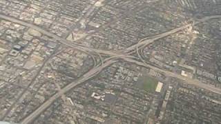 flying over LA