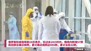 俄罗斯总统普京穿防护服看望新冠肺炎患者