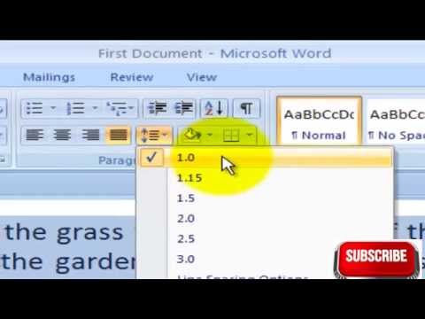 MS Word Telugu Tutorial - Line Spacing in MS Word ( తెలుగులో)