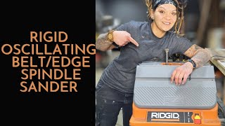 Rigid Oscillating Spindle Sander!!!  Tool Review!!  #ridgidtools #toolreview #spindlesander
