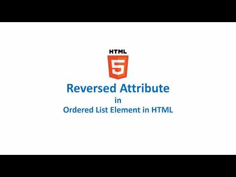 Reversed Attribute in Ordered List Element in HTML