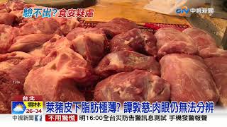 萊豬皮下脂肪極薄? 譚敦慈:肉眼仍無法分辨│中視新聞 20200908