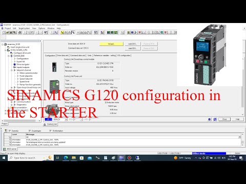 SINAMICS G120 configuration in the STARTER