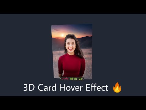 3D Card Hover Effect Html Css jquery