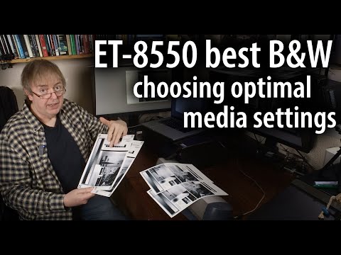 ET-8550 Best media settings for Black and White printing. When colour is not like B&W