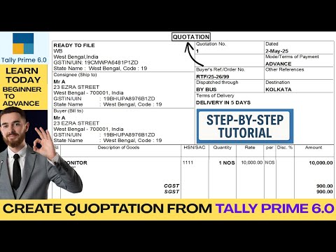 Create Quotation from Tally prime 6.0 | Sales order in tally