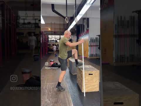 Queen City CrossFit CF-L3 Coach Dan with the many scaling and variations of the Box jump