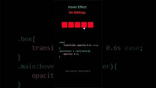 Hover Effect on Siblings | Pro CSS Tip #shorts #frontend #html5 #skills