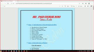 1st Class (Paid Live SEO Course Batch 4)