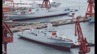 国人振奋！055遵义舰又要下水了，全球海军标杆之作！
