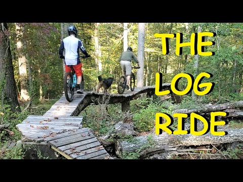 MTB backyard log ride bridge