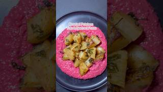 Tofu & Beetroot Puree concept with Roasted potatoes! #shorts #food #cooking #channel #viralvideo2025