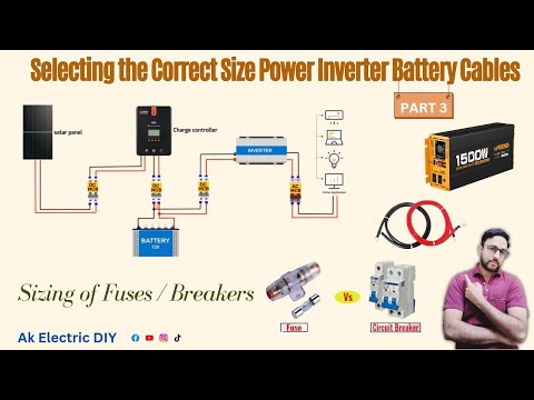 Master Solar Inverter Sizing:Ultimate Guide to Cable Selection & Breaker/Fuse Size with Connection.