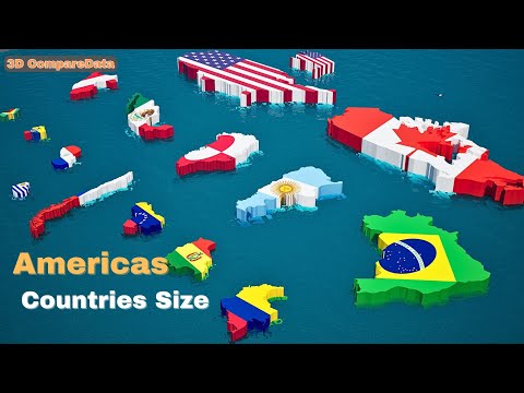 American Countries Size Comparison #3dcomparison
