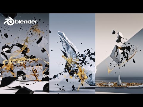 Simple 3D fracture sim RBDLab | BLENDER 3D art