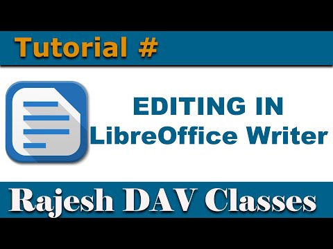 Text Editing in LibreOffice (Hindi) | Editing in LibreOffice Writer | Rajesh DAV Classes