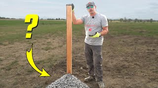 What A Fence Post Set In Gravel Is Really Like