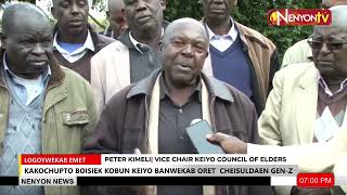 KEIYO ELDERS CONDEMN GEN Z PROTESTS, CALL FOR DIALOGUE AND PEACE