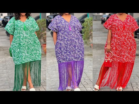 Stylish Bubu Dress With Cut Together Sleeves And Side Pocket.#howto,#bubu,#diy,#gown