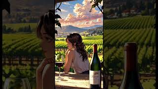 #chillstudybeats #livewallpaper #winetime #italy #anime #animeart #aiart #lofi