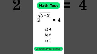 Math Test 💡 Comment your answer 💯 #shorts #maths #mathtest