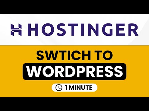 How To Switch From Hostinger Website Builder To Wordpress | Change Hostinger Builder To Wordpress