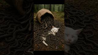 “Serpent Summit Rescue: Baby Monkey & Kitten Save Mom-Cat!” 🐱🐍🐒⛰️