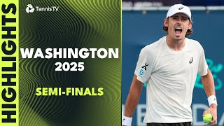 De Minaur Faces Moutet; Shelton & Davidovich Fokina Clash | Washington 2025 Semi-Final Highlights
