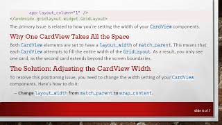 Fixing the GridLayout Issue: How to Make CardViews Fit Perfectly in Your Android App