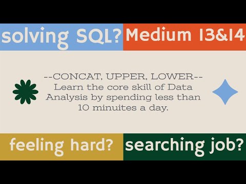 SQL Queries for Beginners "Medium 13 & 14 Concat, Upper, Lower" Hospital Datset.