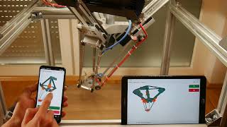 DigitalTwin of a CODESYS SoftMotion robot made with PYTHON and ThreeJS