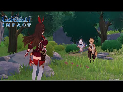 Amber Meets Paimon & Aether | Epic 4K Cutscene | Genshin Impact