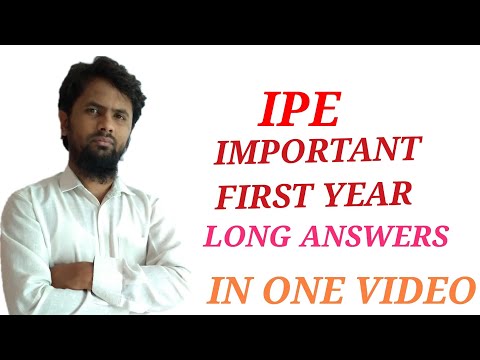 FIRST YEAR LONG ANSWERS