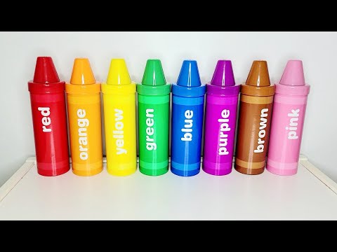 Learn Colors with Crayons and Colorful Toys