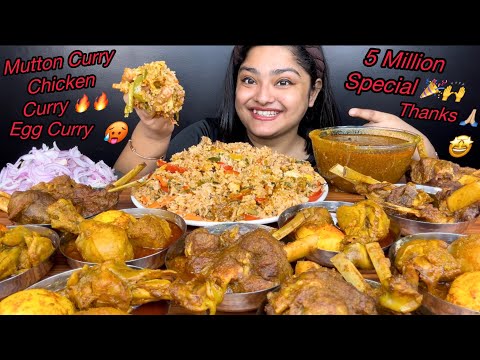 5 MILLION SPECIAL 🎉SPICY MUTTON CURRY, SPICY CHICKEN CURRY & SPICY EGG CURRY WITH CHICKEN FRIED RICE