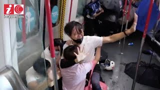 太子831 - 速龍小隊衝落太子站月台拘捕多人 車廂內多人頭破血流 有人掩著後腦 - 20190831 - 香港新聞 - 有線新聞 i-CABLE News