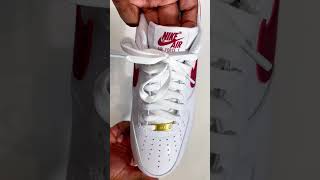 Nike Air Force 1 White Team Red Schopes CZ0326 100 #shorts