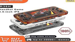 BOYHOM New R36H Retro Handheld Console Open-Source Linux System Classic Game Consoles 3.5