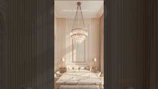 Luxury Lighting Design.. Brushed Brass Pendant, Travertine Table & Warm Interior Mood #light #luxury