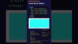 Card Hover effect using Html and Css #html #css #animation #js