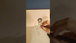 INKING MY CHARACTERS FOR PRACTICE PT.5: OTRAVA #inking #lineart #lineweight