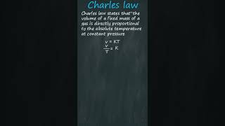 Charles Law #gaslaws #physics #chemistry