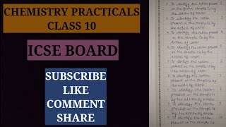 class 10 chemistry practicals | icse board | how to make chemistry practical notebook | part- 5