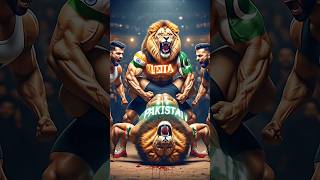 इंडियन शेर ने पाकिस्तान को पटक दिया😱😨।India vs Pakistan । Indian army। #shorts  #ai #ai shorts #wwe