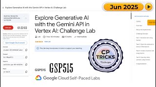 Explore Generative AI with the Gemini API in Vertex AI: Challenge Lab | #GSP515 | #qwiklabs #arcade