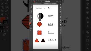 Shortcut tools in Adobe illustrator #shortsfeed #art #adobeillustrator #ytvideo #procreate#videoedit