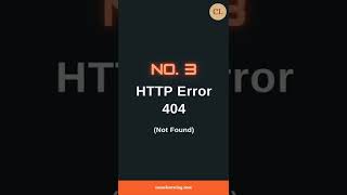 Top Five Most Common HTTP Errors #cosaslearning #webdevelopment #coding #httperrors #shorts #short