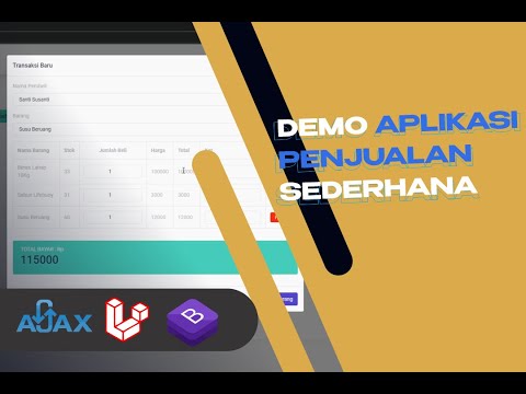 Demo aplikasi penjualan sederhana dengan Laravel 8 - Ajax -  Bootstrap #UASInternetPublishLanjut