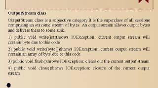 What is java input and output stream?