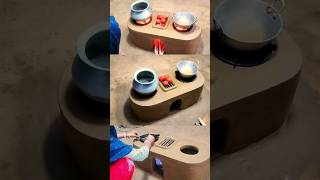 Primitive Technology: Build a Powerful Multiple Wood Stove with Clay and Bricks 🪵🔥 #woodstove #viral